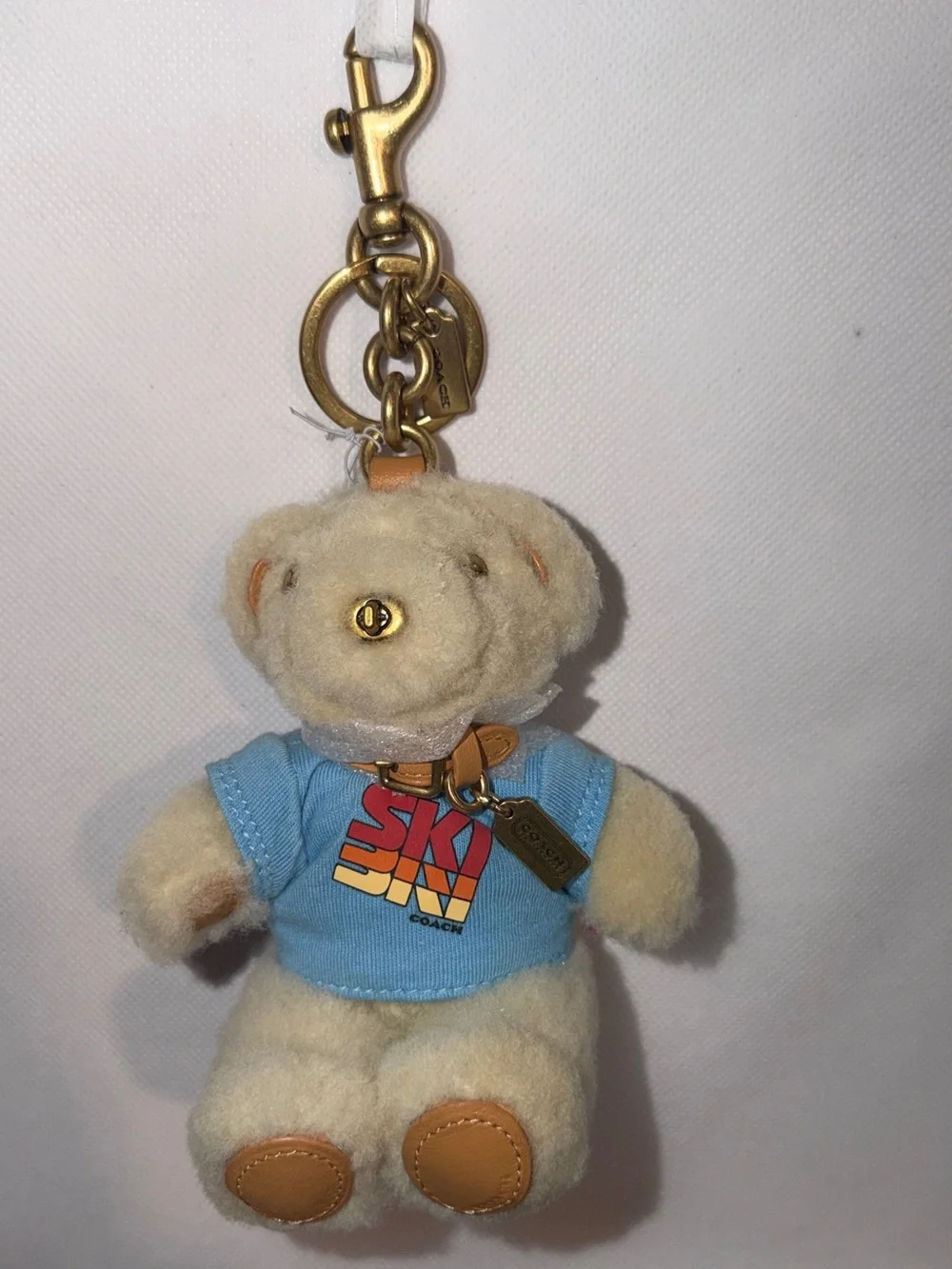 COACH Shearling Ski Bear Charm
